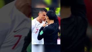 Why is Ronaldo always getting into arguments with referees 😱💔  shorts ronaldo [upl. by Sleinad]