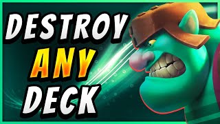 OUTPLAY ANY MATCHUP BEST GOBLIN GIANT SPARKY DECK — Clash Royale [upl. by Eirot]