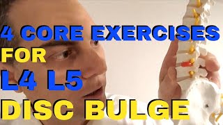 4 GREAT Core Strengthening Exercise For L4 L5 Disc Bulge L5 S1 Disc Bulge  Dr Walter Salubro [upl. by Venator384]