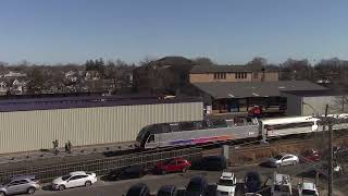 Railfanning St Patricks Parade Trains in Belmar 3324 [upl. by Loggins]