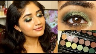 Smoky Green Eye Makeup Tutorial  Sleek Garden of Eden Palette  corallista [upl. by Islean]