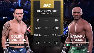 Colby Covington vs Kamaru Usman Full Fight  UFC 5 Fight Night [upl. by Brazee]