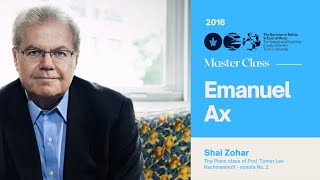 Emanuel Ax Piano Master Class  Shai Zohar  24022016 [upl. by Azaria770]