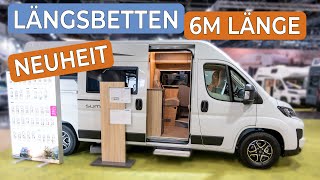 Der beliebteste Kastenwagen mit 6m und Längsbetten  Neue Wohnwelt  Pössl Summit Shine 600 L [upl. by Elynad]