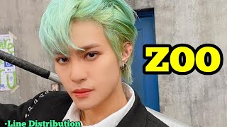 NCT X aespa  ZOO Line Distribution [upl. by Edmead]