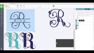 Create your own split monogram with slice and weld  Cricut Design Space [upl. by Reiser488]