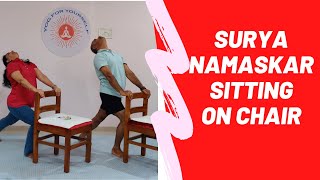 SURYA NAMASKAR  SITTING ON CHAIR [upl. by Hesper958]