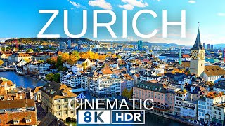 Beautiful and Largest city of Switzerland Zurich in 8K ULTRA HD HDR 60fps Video by Drone [upl. by Jahncke]