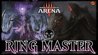 CRUSHING TOP MYTHIC DECKS  MTG Arena  Mono Black Nazgul Life Drain One Ring Alchemy Deck [upl. by Adela611]