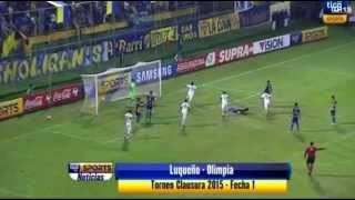 OLIMPIA 1  SP LUQUEÑO 0  1º Fecha Torneo Clausura 2015 [upl. by Nanaj396]