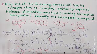 Exhaustive Methylation  Which Amines will lose its nitrogen atom as trimethyl amines  IIT NEET [upl. by Lrat]