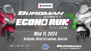 Suzuki Burgman Street Econo run in Luzon 2024 [upl. by Sido698]