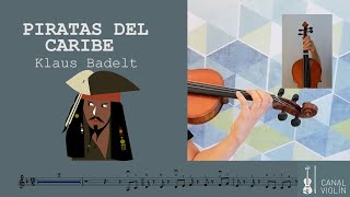 PIRATAS DEL CARIBE VIOLIN PARTITURASAUDIO [upl. by Tneciv319]