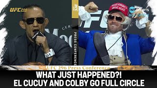 WHAT JUST HAPPENED 😂 Tony Ferguson and Colby Covington do a full 180  UFC296 Press Conference [upl. by Eidurt450]