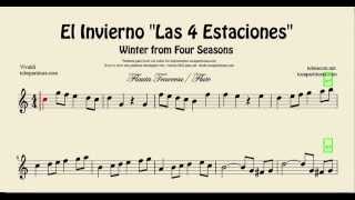 El Invierno Partitura de Flauta Travesera o Traversa [upl. by Snook399]