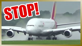 STUNNING Asiana AIrlines A380 REJECTED TAKEOFF Test [upl. by Orlantha381]