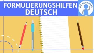 Formulierungshilfen für Texte  Überleitungen amp Satzanfänge  Sprache in Texten verbessern Beispiel [upl. by Llenreb]