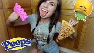 TRYING ROASTED PEEPS ON PIZZA GAG WARNING [upl. by Devine]