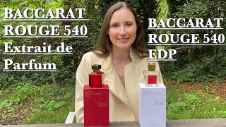 BACCARAT ROUGE 540 Extrait de Parfum vs BACCARAT ROUGE 540 EdP CравнениеCompairison [upl. by Names563]