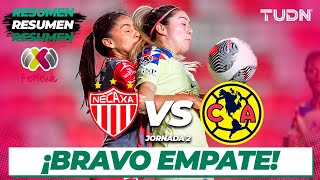 HIGHLIGHTS  Necaxa vs América  Liga Mx Femenil  CL2024 J2  TUDN [upl. by Aiuoqes560]