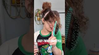 THIS HAIRSTYLE IS SOOO CUTE curlyhair hairstyletutorial easyhairstyles [upl. by Aradnahc]