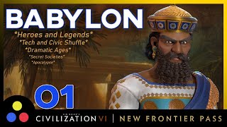 Deity Babylon  All The Game Modes  Civilization 6  Heroes and Legends  Episode 1 So Much Fun [upl. by Cawley]