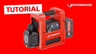 ROTHENBERGER ACADEMY How to evacuate ACR units with the vacuum pump ROAIRVAC R32 20 CL [upl. by Gale943]