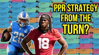 An ELITE Strategy Drafting From The Turn — 12Team Fantasy Football Full PPR Mock Draft [upl. by Novyad285]