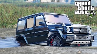 УТОПИЛ ГЕЛИК g65 НА БЕЗДОРОЖЬЕ  МОДЫ ГТА 5 РЕАЛЬНЫЕ МАШИНЫ В GTA 5 [upl. by Danella]