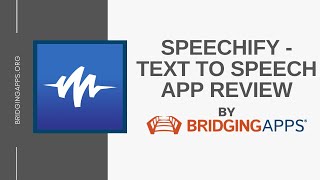 Speechify BridgingApps App Review [upl. by Nawuj]