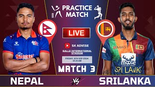 NEPAL VS SRILANKA DEVELOPMENT ONE DAY 3RD PRACTICE MATCH 2024  NEP VS SRID OD MATCH 2024 LIVE [upl. by Tunk339]