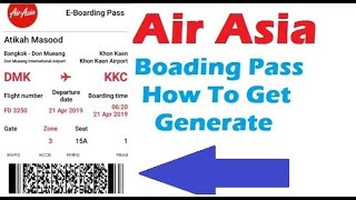 airasia web check in boarding pass How To Generate  Kaise Nikale Boading Pass Online [upl. by Imoen]