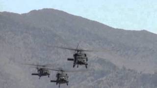 US Army Black Hawks fly over Mountain Air 2NC0 [upl. by Christis]