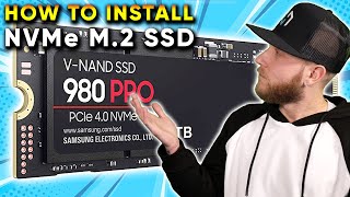 How To Install an M2 SSD Installation Tutorial with Samsung 980 Pro M2 SSD Drive [upl. by Yetac]