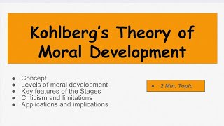 kohlbergh theory of moral development  bed med JBT NET jrf InculcateTeaching [upl. by Powder242]