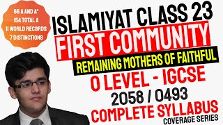 Class 23  Remaining Mothers of The Faithful Covered  O Level Islamiyat 2058 amp IGCSE Islamiyat 0493 [upl. by Homans]