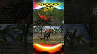 SCORPIUS REX Todas Las Animaciones JURASSIC WORLD THE GAME [upl. by Freda]