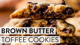 Brown Butter Toffee Chocolate Chip Cookies  Sallys Baking Recipes [upl. by Lyman]