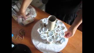 TUTORIAL TORTA di PANNOLINI DIAPERS CAKE DIY [upl. by Senilec]