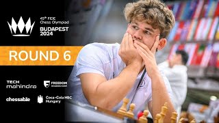 Round 6  45th FIDE CHESS OLYMPIAD [upl. by Tingley]