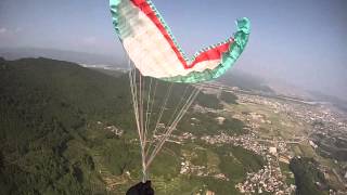 out of control Reserve parachute Toss Twist of Lines SAT fullstall japan 2013 9 13 [upl. by Moberg531]