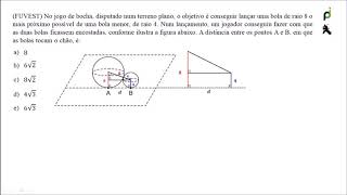 QUESTÃO FUVEST  TEOREMA DE PITÁGORAS [upl. by Ardnos]