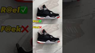 Real Vs Fake Bred Air Jordan 4 sneakerhead sneakers viral [upl. by Madox]