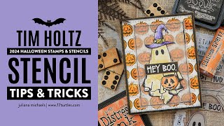 Stencil Tips amp Tricks  Tim Holtz Stampers Anonymous Halloween 2024 [upl. by Teirtza108]