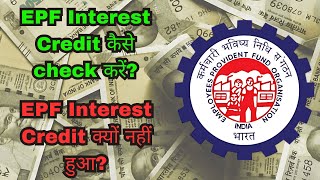 How to check EPF IntrestCredit  why EPF interest not credited [upl. by Hcone]