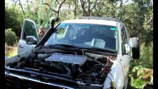 1VDFTV V8 TurboDiesel test startup in LandCruiser 100 series [upl. by Eimerej]