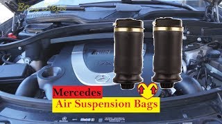 How To Replace Mercedes Rear Air Suspension Bags on GL Class X164 Chassis  GL450 Air Spring [upl. by Kurys]