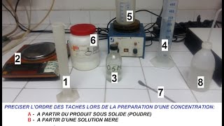 Préparation de concentration de produits chimiques [upl. by Marcoux]