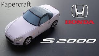 【Papercraft】How to make Honda S2000 130 scale paper model [upl. by Kathleen77]