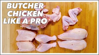 SO Simple Youll Always Do This Yourself Pro Butcher HOW TO Cut Up A CHICKEN  Glen And Friends [upl. by Slaohcin]